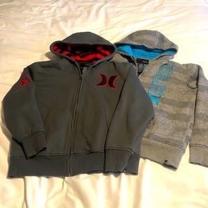 Set of 2 Boys Med Hurley Fleece Lined Hoodies